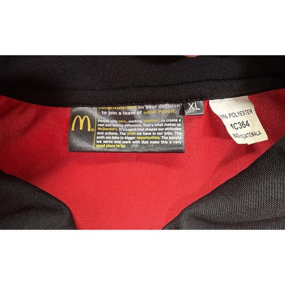 McDonald’s Work Polo Shirt Size XL Polyester – Good Condition - Picture 5 of 7